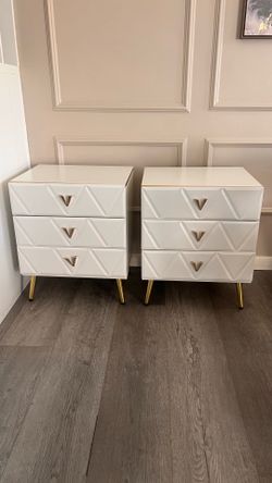 TWO Night Stands With Three Drawers