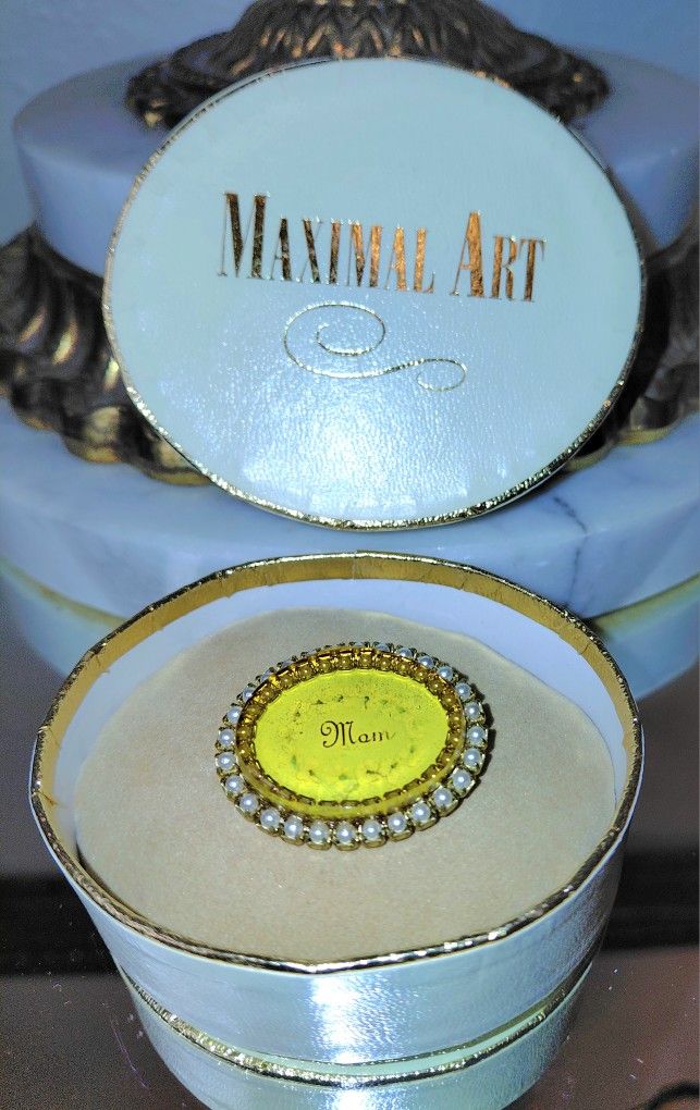 Vintage Maximal Art MOM Pin John Wind Jewelry 