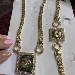 Jewellery Set Plated Gold
