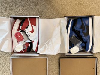 Air Jordan 1 Retro High, Size 9 - Two Pairs Together