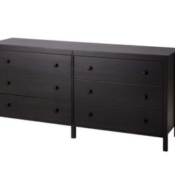 IKEA KOPPANG 6 Drawer Dresser (Black/Brown) for Sale in Tacoma, WA - OfferUp