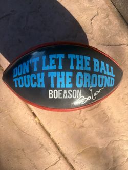 Boeason Signed Novelty Football