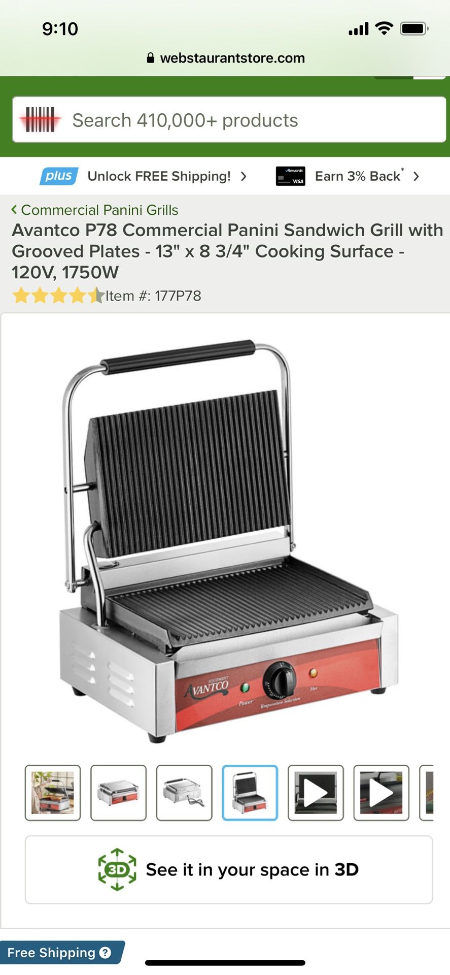 Avantco Sales Commercial Panini Press For Sale Avantco Panini Press