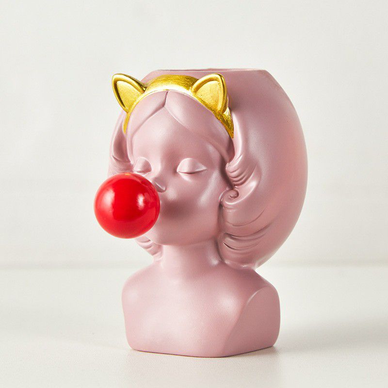Bubble Gum Girl Catwoman | HOME DECOR | VASE POT FLOWER | TABLE TOP DECORATION | POSHIPO