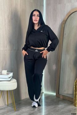 Alo Black Two-Piece Tracksuit Set