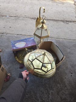 Antique Brass Lights-3 New One Used