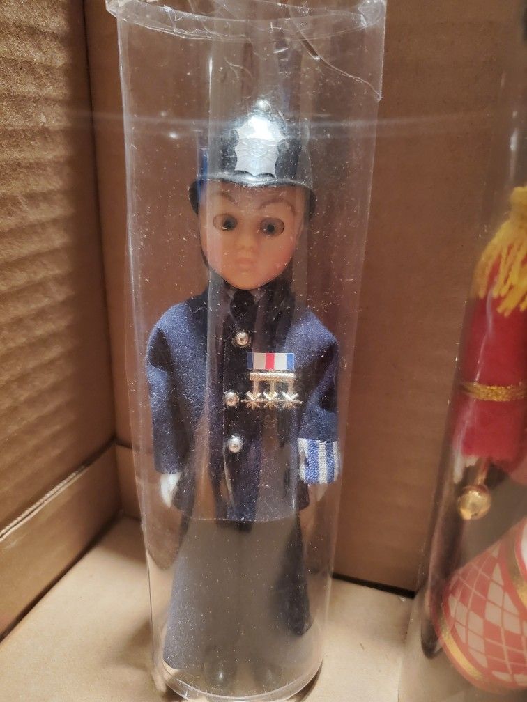 British Bobby Costume Souvenir Doll in Case