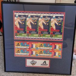 Arizona Diamondbacks Framed 1999 NLCS & World Series Phantom Tickets