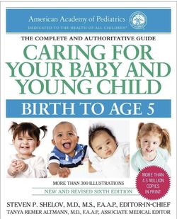 Caring For Your Baby And Young Child Book