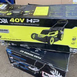 Ryobi Cordless Push Lawn Mower 20 in. 40-Volt with Whisper-Quiet Design