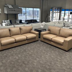 Brand New Real Leather Sofa Set 