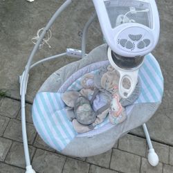 Ingenuity Baby Lion Swing Baby Blue Gray 