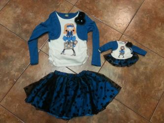 Girls outfit with matching doll outfit