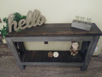 New wood entry way table
