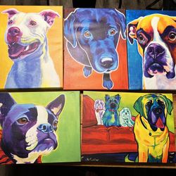 Bright Dog Painting 