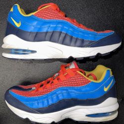 Nike Air Max 95 Kids AV2289-600 Crimson Blue Spiderman Youth Size 6.5Y