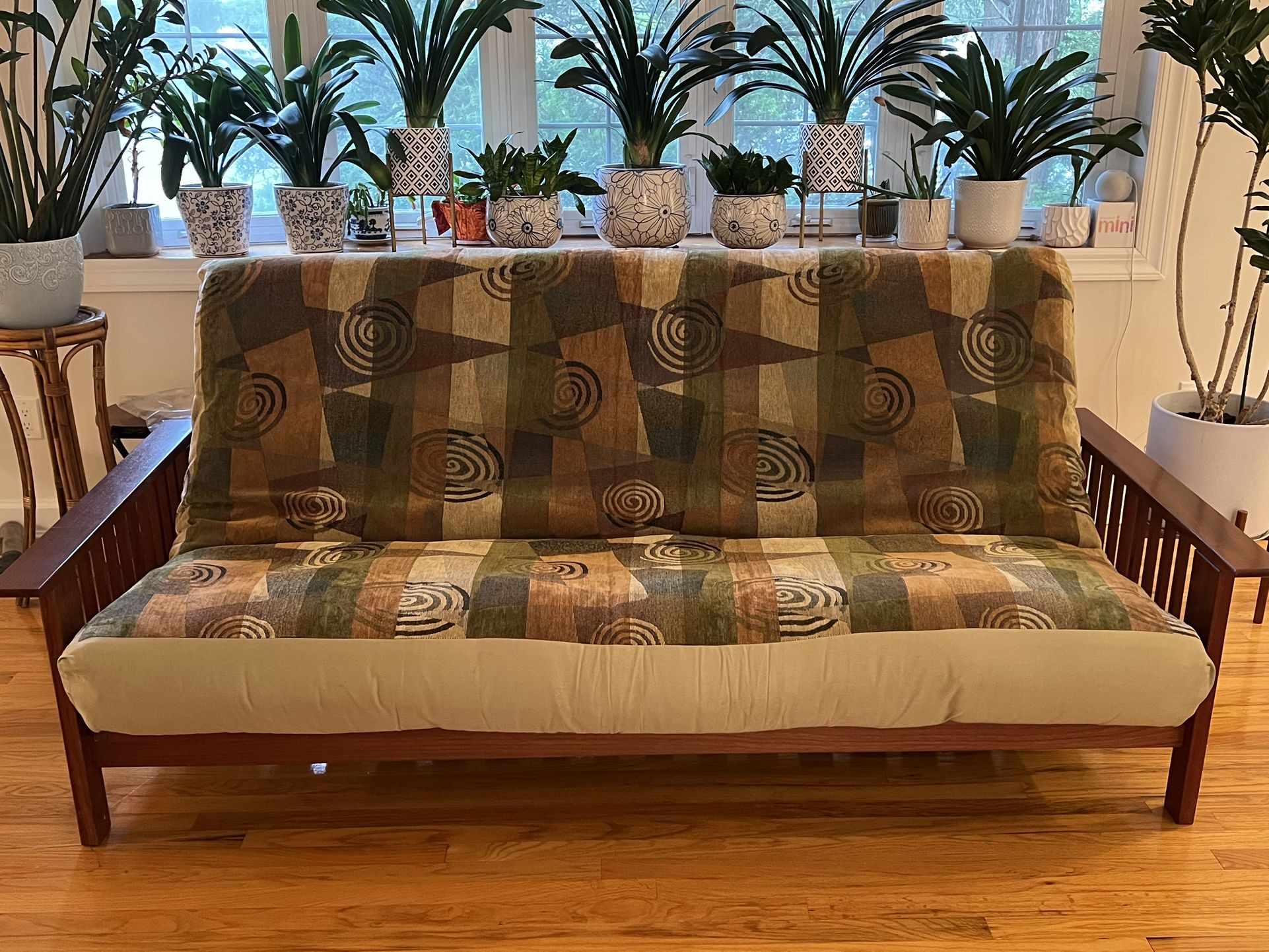Teak Wood Futon - Queen Sleeper