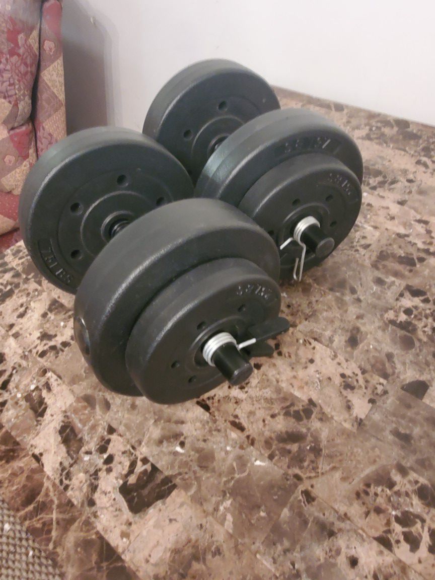 Adjustable dumbell weights 50 lbs total