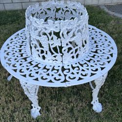 Vintage Victorian Style Cast Wrap Around Tree Bench