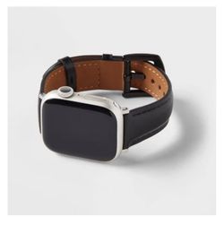 Heyday Premium Faux Leather Apple Watch Band 38/40/41mm – Black, Open Box