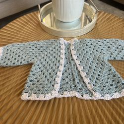 Crochet/knitted Baby Sweater/ Baby Gift / Free