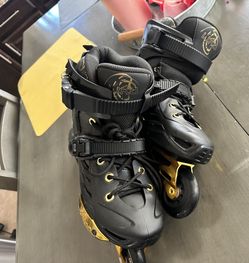 Black And Gold Inline Skates