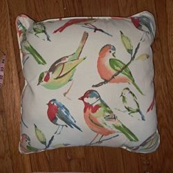 BIRDS On Square Pillow Domain  Outdoor Or In