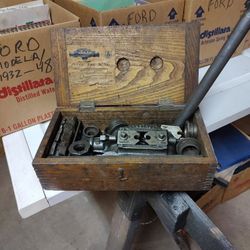 complete antique pipe tap set