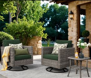 Brand new patio outdoor bistro set swivel and rocking chairs