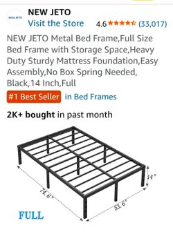 Full size memory foam mattress  + frame