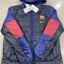 NEW! Nike FC Barcelona Synthetic Fleece M Jacket Hoodie Sport Comfort DM0607-451   Brand new 100% authentic! Check out photos for further details and 