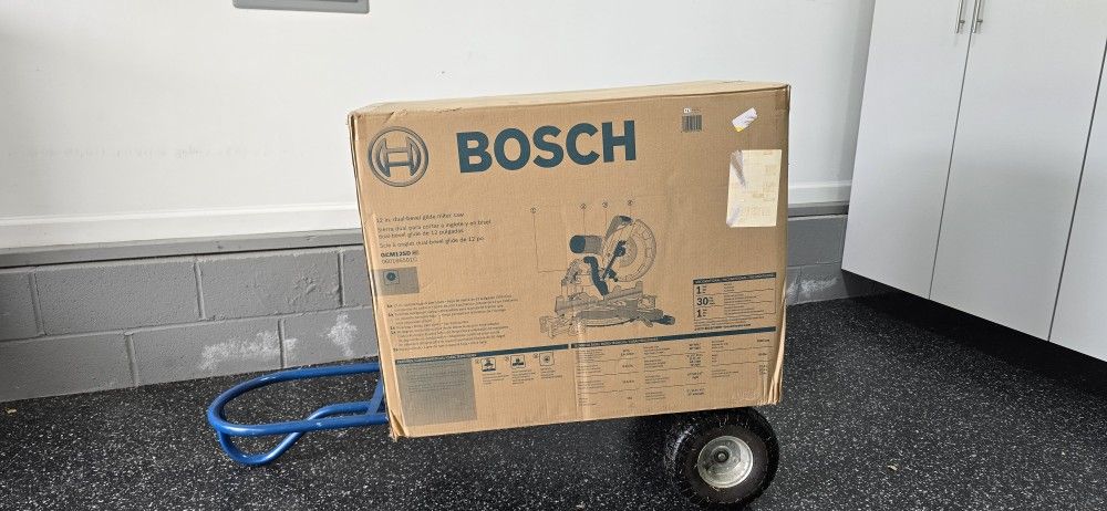 Bosch 12" Dual Bevel Glide Miter Saw plus rolling stand
