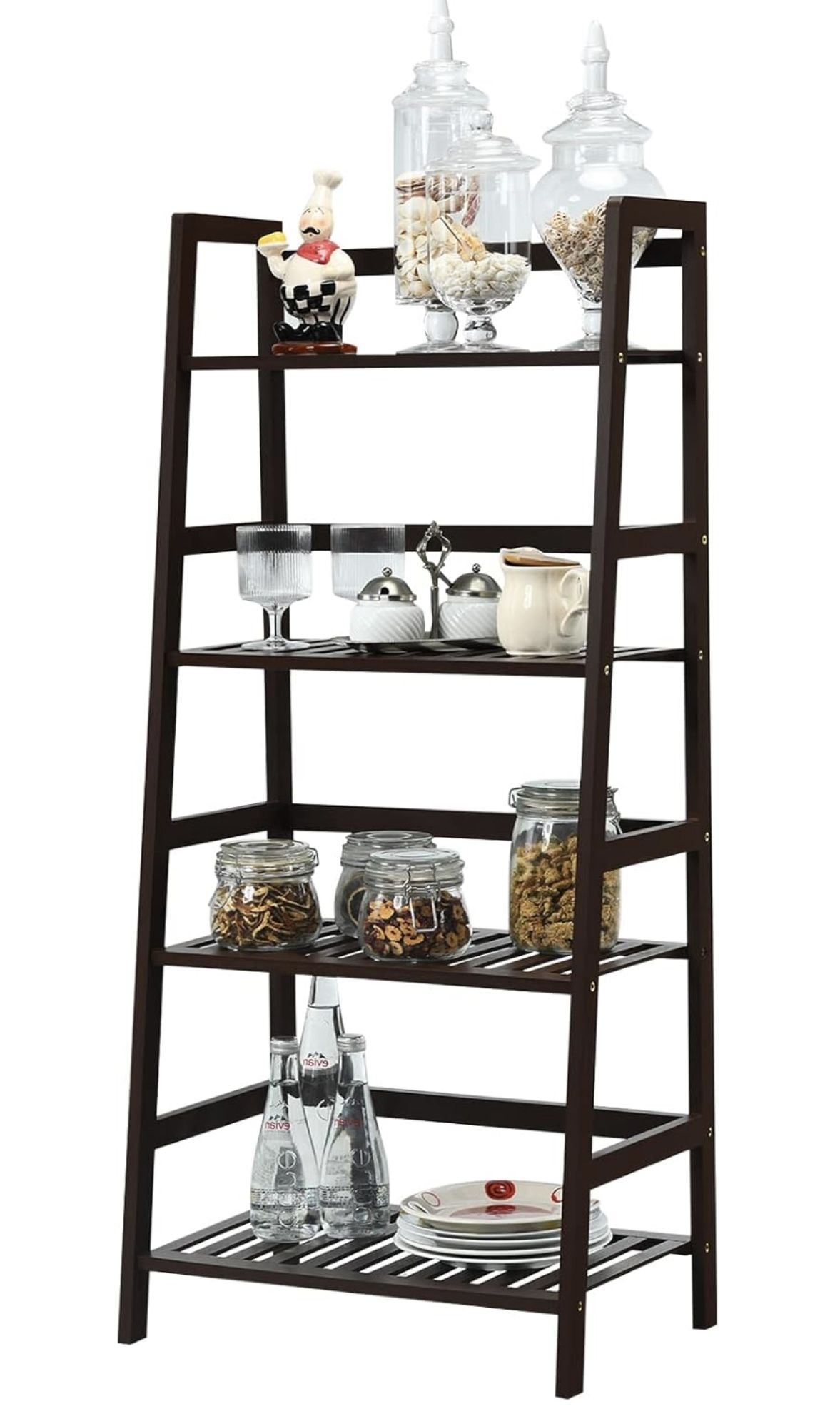 4-Tier Ladder Shelf, Bamboo Plant Stand Rack For Sale $29.00 50%+ OFF Retail $59.99 NEW IN BOX
