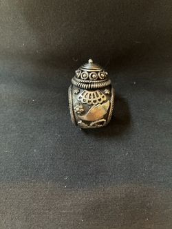 1-of-1 Handcrafted Sterling Silver Tribal Dome Ring Size 6.5 – Filigree Poison Stash Style