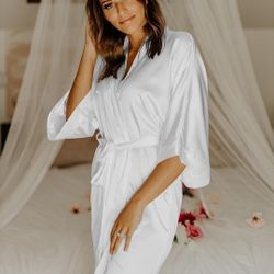 Satin Nightgown Robe