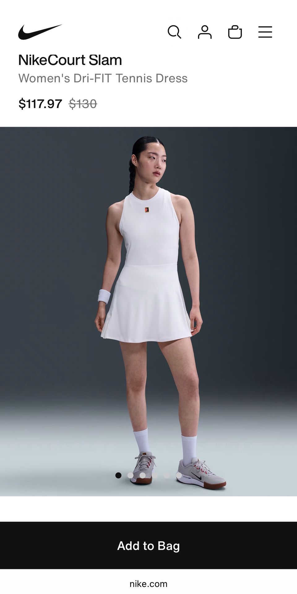 Nike Tennis White Dress- Brand New