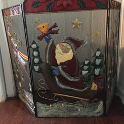 Beautiful Christmast Fire Place Screen 