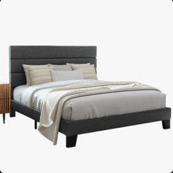 Base de Cama Queen Allewie Gris Oscuro (Open Box) - Moderna