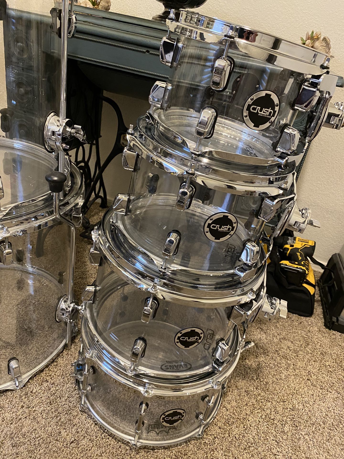 Crush Acrylic Drum Set (Discontinued, Extremely Rare)
