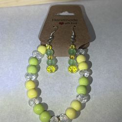 Earring and bracelet pair