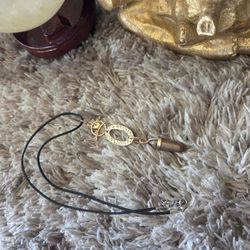 Handmade Gold and Brown Jasper Pendant Necklace