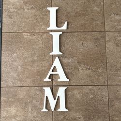 Wooden Letters LIAM For Hanging 