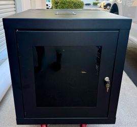 Heavy Duty 12U Hinged Swing-Out Wall-Mount Server Rack Cabinet