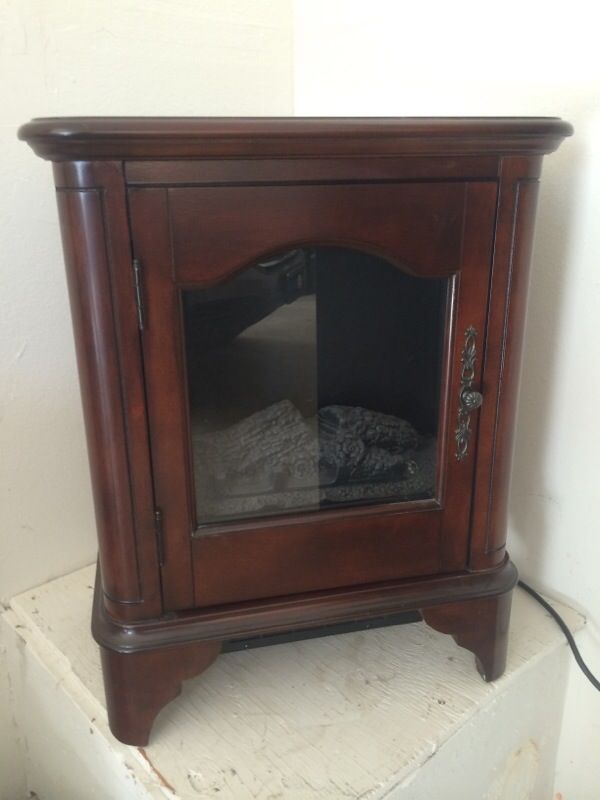 fireplace and electric heater w/remote