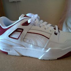 Burgundy And White PUMAS