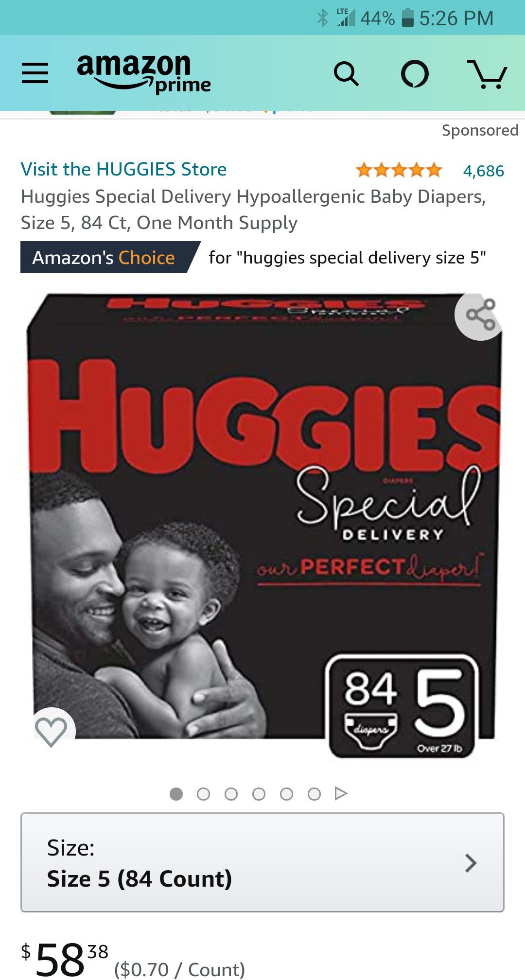 Huggies Specials 84 count (1in stocknw) Section Front Display