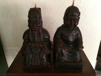 Asian Chinese pair of candles