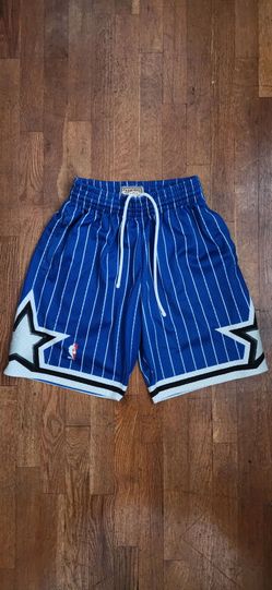 Mitchell & Ness Orlando Magic 1(contact info removed) Swingman Blue Pinstripe Shorts (Size: S)