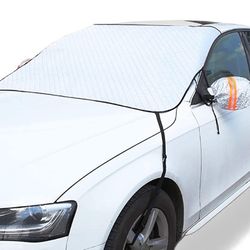 Car Windshield And Side Mirror Cover Set For Snow And Ice