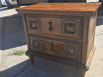 Mid Century Nightstand 25" tall